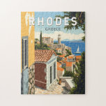 Rhodes Griechenland Altstadt Reisen Vintag<br><div class="desc">Rhodes Retrovektorreisdesign. Rhodos,  die größte der Dodekaner-Inseln Griechenlands,  ist bekannt für seine Badeorte und die alten Ruinen.</div>