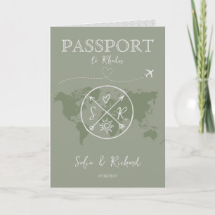 Rhodes Mariage Carte de destination Passport QR Co