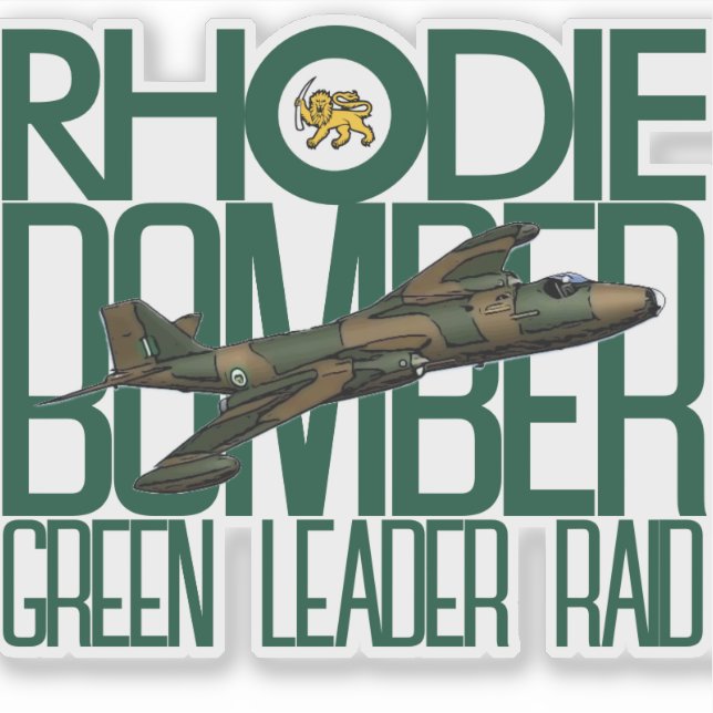 RHODESIAN CANBERRA BOMBER AUFKLEBER (Vorderseite)
