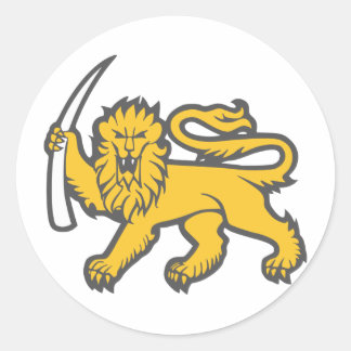Rhodesian Lion Runder Aufkleber