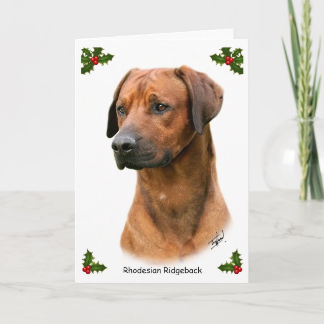 Rhodesian Ridgeback 9Y338D-039 Feiertagskarte (Vorderseite)