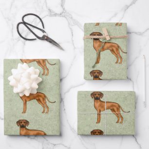 Rhodesian Ridgeback Afrikanischer Löwenhund Muster Geschenkpapier Set