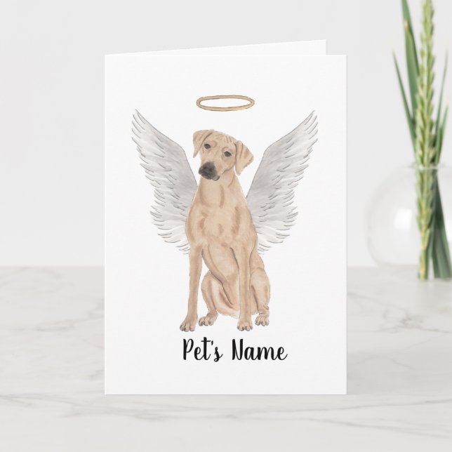 Rhodesian Ridgeback Beileid Memorial Karte (Vorderseite)