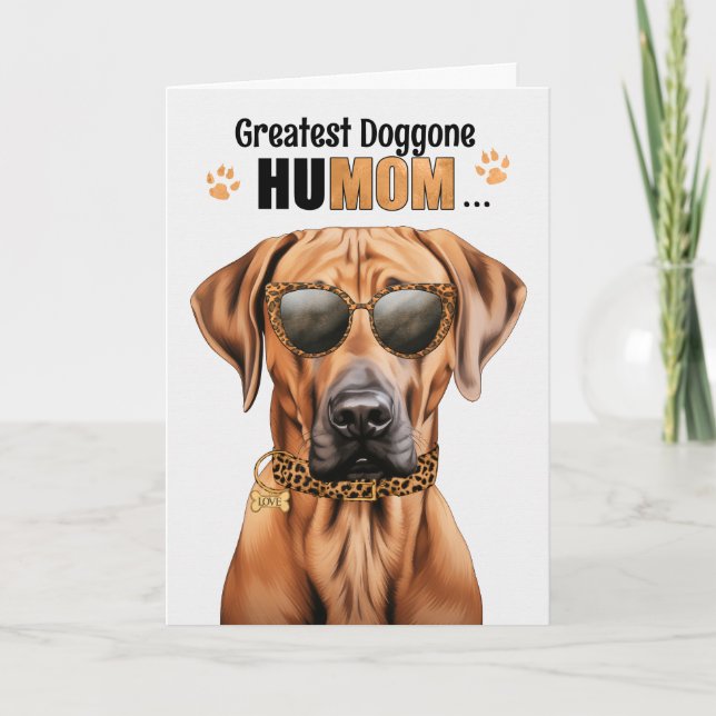 Rhodesian Ridgeback Bester HuMOM Muttertag Feiertagskarte (Vorderseite)