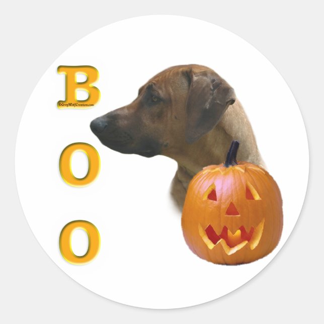 Rhodesian Ridgeback Boo Runder Aufkleber (Vorderseite)