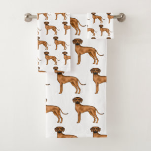 Rhodesian Ridgeback Brown African Lion Dog Pattern Badhandtuch Set