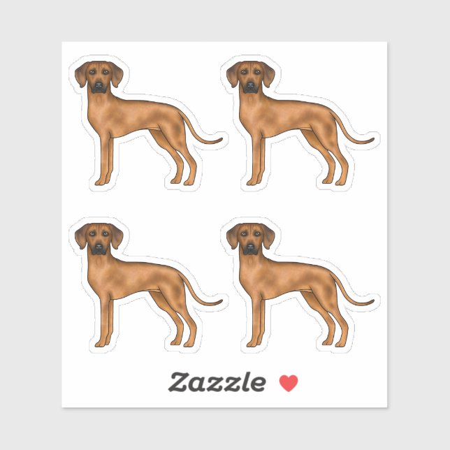 Rhodesian Ridgeback Brown African Lionhound Dog Aufkleber (Blatt)