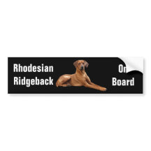 Rhodesian Ridgeback bumpersticker