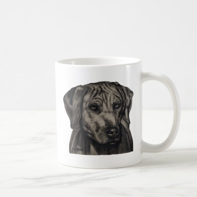 Rhodesian Ridgeback Dog Art - zulu Kaffeetasse (Rechts)