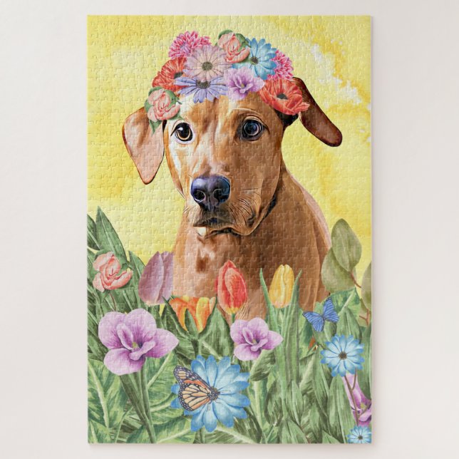 Rhodesian Ridgeback Dog Blume (Vertikal)
