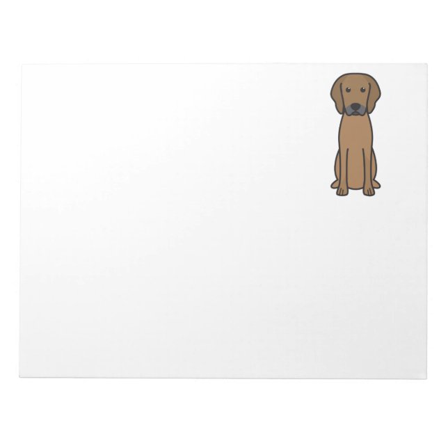 Rhodesian Ridgeback Dog Cartoon Notizblock (Vorderseite)