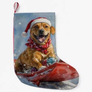 Rhodesian Ridgeback Dog in Sledge Weihnachten Kleiner Weihnachtsstrumpf