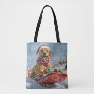 Rhodesian Ridgeback Dog in Sledge Weihnachten Tasche