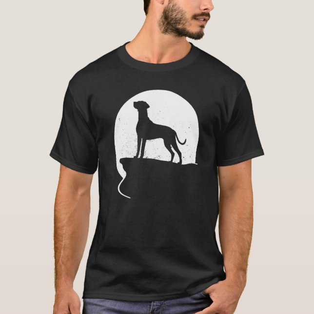 Rhodesian Ridgeback Dog Retro T-Shirt (Vorderseite)