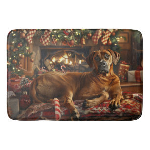 Rhodesian Ridgeback Dog Weihnachtsfest Badematte