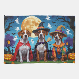 Rhodesian Ridgeback Dogs Pumpkin Halloween Funny Geschirrtuch