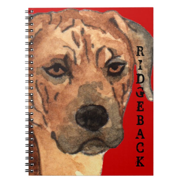 Rhodesian Ridgeback Farbblock Notizblock (Vorderseite)