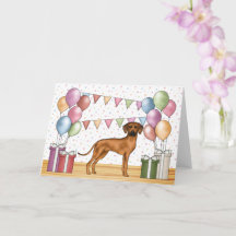 Rhodesian Ridgeback farbenfrohe Pastel Happy Birth