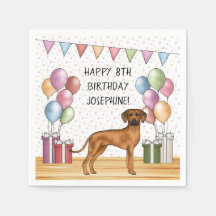 Rhodesian Ridgeback farbenfrohe Pastel Happy Birth