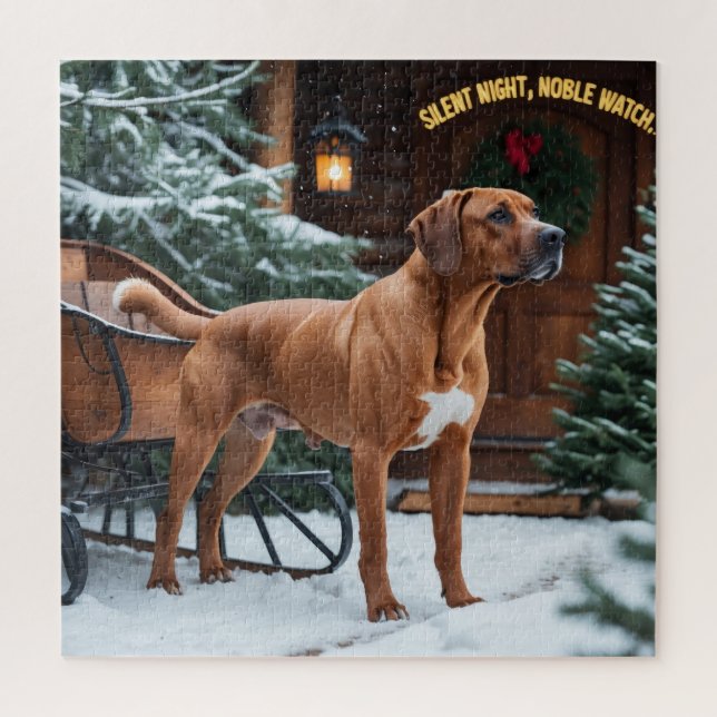 Rhodesian Ridgeback Festlicher Feiertag Weihnachte (Vertikal)