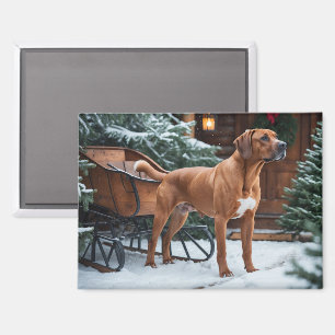 Rhodesian Ridgeback Festlicher Feiertag Weihnachte Magnet
