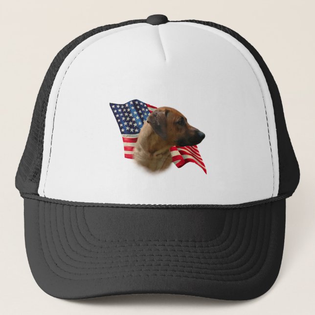 Rhodesian Ridgeback Flag Truckerkappe (Vorderseite)