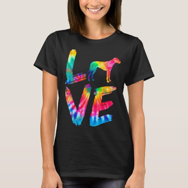 Rhodesian Ridgeback Gefärbte Krawatte Liebe Dog Ma T-Shirt (Vorderseite)