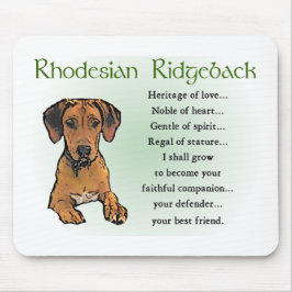 Rhodesian Ridgeback Geschenke Mousepad