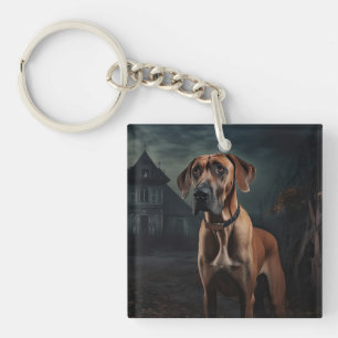 Rhodesian Ridgeback Halloween Beängstigend Schlüsselanhänger