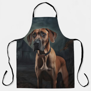 Rhodesian Ridgeback Halloween Beängstigend Schürze