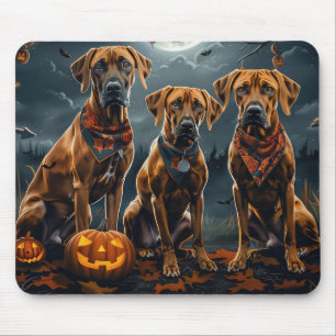 Rhodesian Ridgeback Halloween Spooky Mousepad