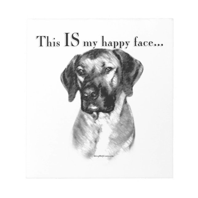 Rhodesian Ridgeback Happy Face Notizblock (Vorderseite)