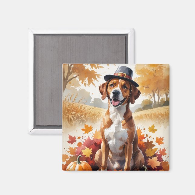 Rhodesian Ridgeback Herbst Erntedank Art Magnet (Vorderseite/Rückseite)
