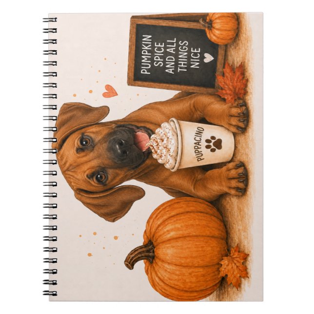 Rhodesian Ridgeback Herbst Notizblock (Vorderseite)