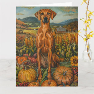 Rhodesian Ridgeback Herbsternte Erntedank Karte