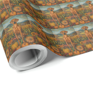 Rhodesian Ridgeback Herbsternte Thanksgiving Geschenkpapier