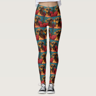 Rhodesian Ridgeback Herz Rosen Valentinstag Leggings