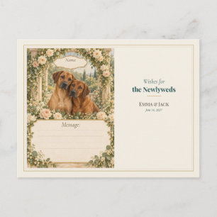 Rhodesian Ridgeback Hochzeitsgästebuch Wünsche Postkarte