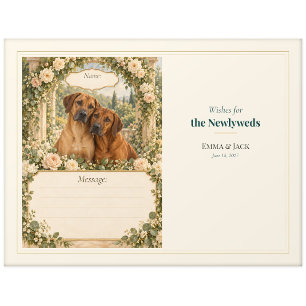 Rhodesian Ridgeback Hochzeitsgästebuch Wünsche Postkarte