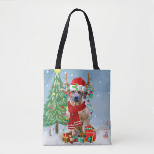 Rhodesian Ridgeback Hund in Schnee Weihnachtsgesch Tasche