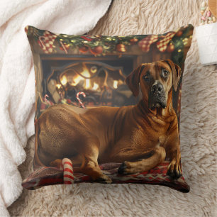 Rhodesian Ridgeback Hund Weihnachtsfestlich Kissen