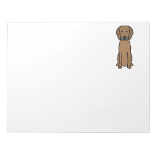 Rhodesian Ridgeback HundeCartoon Notizblock