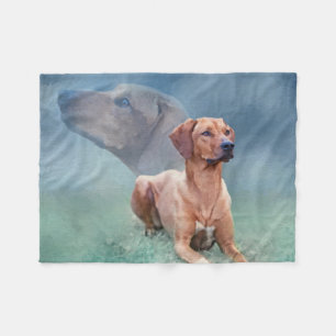 Rhodesian Ridgeback Hundecollage Fleecedecke