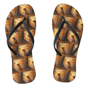 Rhodesian Ridgeback im Herbstfall Inspiriert Flip Flops