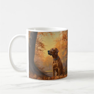 Rhodesian Ridgeback im Herbstfall Inspiriert Kaffeetasse