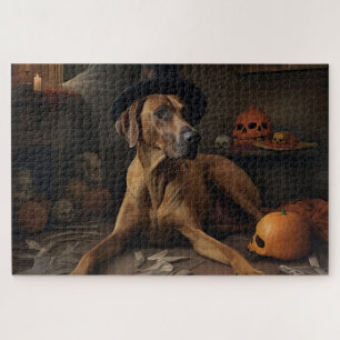 Rhodesian Ridgeback Kürbisse Halloween Gruselig