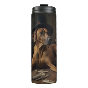 Rhodesian Ridgeback Kürbisse Halloween Gruselig Thermosbecher