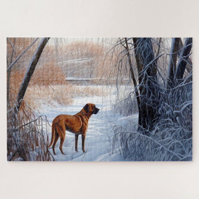Rhodesian Ridgeback Let It Snow Christmas (Horizontal)
