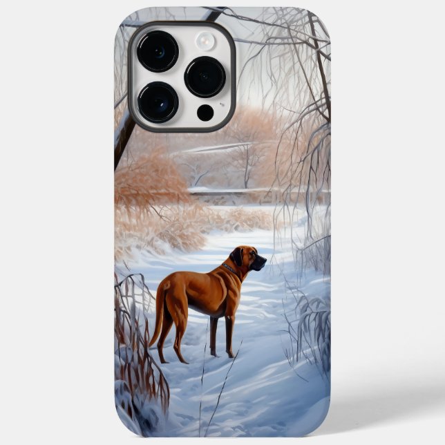 Rhodesian Ridgeback Let It Snow Christmas Case-Mate iPhone 14 Pro Max Hülle (Rückseite)