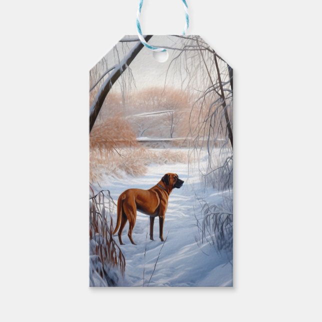 Rhodesian Ridgeback Let It Snow Christmas Geschenkanhänger (Vorderseite)